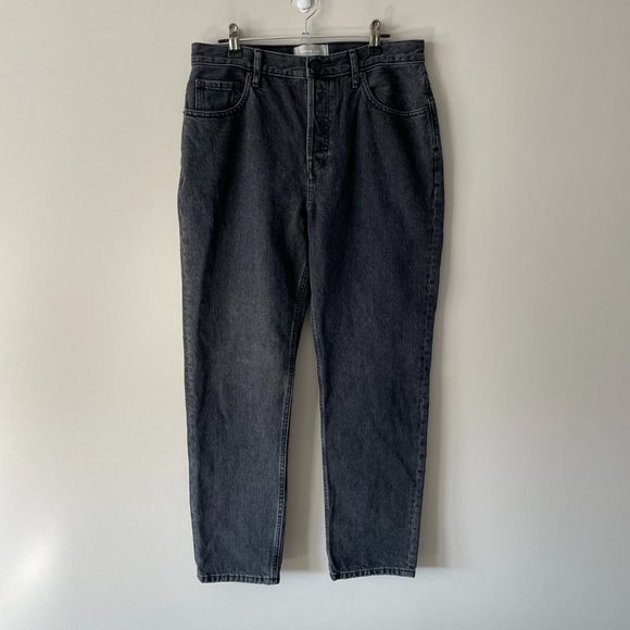Everlane The '90s Cheeky High Rise Waist Denim Acid Wash Casual Jeans Black 29 - Picture 2 of 8